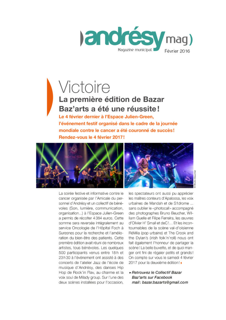 Magazine Ville d'Andrésy Février 2016